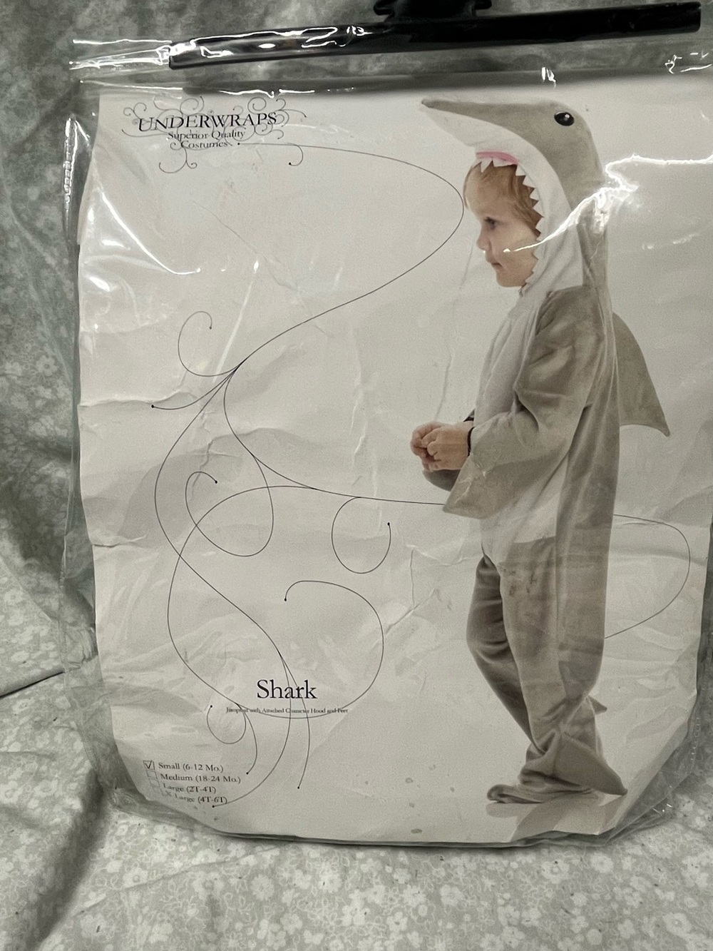 NEW Gray Shark Kids Costume